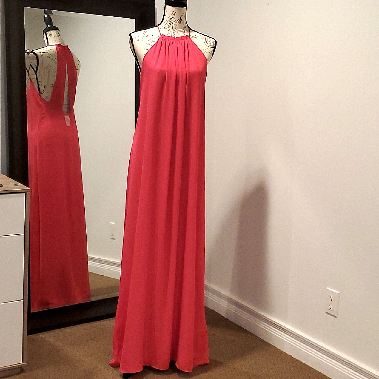 Nwot Everly Flowy Maxi Gown, Xs